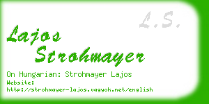 lajos strohmayer business card